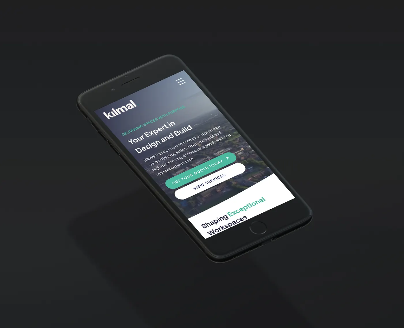 The Kilmal website on a phone