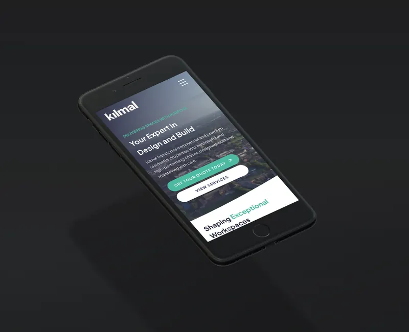 The Kilmal website on a phone